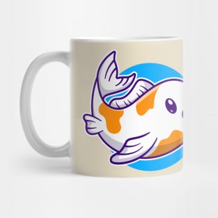 Cute Koi Fish Swimming Cartoon Mug